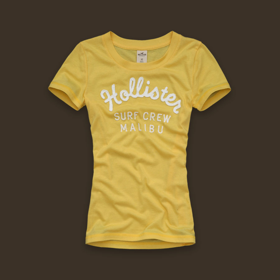 Hollister Mujeres De Cuello Redondo Corto Remera HCO4880